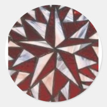 Nautical Star Round Stickers