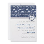 Nautical Swirls Monogram Wedding Invitation