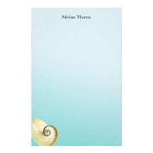 Nautilus shell stationery paper
