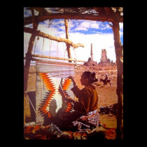Navajos at work in Monument Valley posters