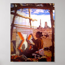 Navajos at work in Monument Valley Posters