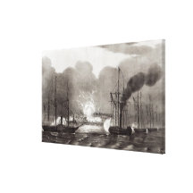Naval Bombardment of Vera Cruz Gallery Wrapped Canvas