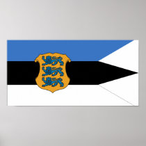 Naval Ensign Of Estonia, Estonia Print
