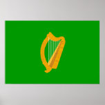 Naval Jack Of Ireland, Ireland flag Poster