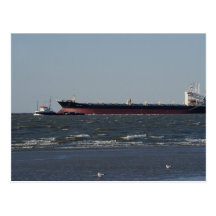 Navigating deep water channel postcard