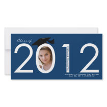 Navy 2012 graduation announcement photo card