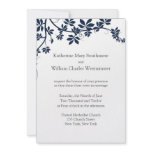 Navy Blue And White Wedding Invitations
