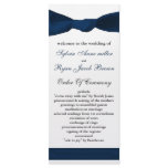 navy blue bow Wedding program