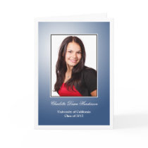 Navy blue custom photo graduation announcement