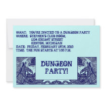 NAVY BLUE DRAGONS IN DUNGEONS ~ PARTY INVITATION!