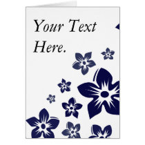 navy blue flowers cards