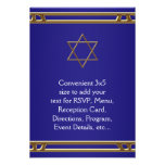 Navy Blue Gold Star of David RSVP All Purpose Invite