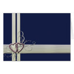 Navy blue heart design card