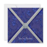 Navy Blue Jeweled Party Invitation