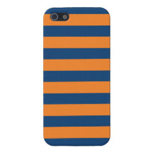 Navy Blue & Orange Trendy personalized iPhone 5 iPhone 5 Cases