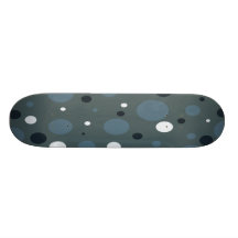 Navy blue polka dot skateboard