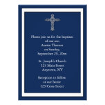 Navy Blue Religious Invitation