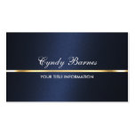 Navy Blue Shimmer with Gold Business Card