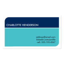 Navy blue smart student employment resume card business cards