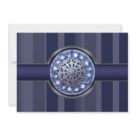 Navy Blue Stripes Party Invitation