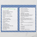 Navy Blue White Nautical Wedding Ceremony Programs Custom Flyer