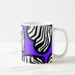 Navy Blue zebra hearts mug