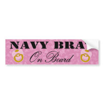 Navy Brat On Board (Window Sticker) Bumper Stickers