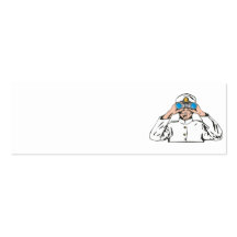 Navy Captain Sailor With Binoculars Business Card Template