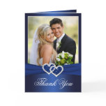 Navy Celtic Love Knot Photo Thank You Card