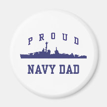 Navy Dad Refrigerator Magnet