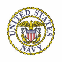 Navy Emblem Embroidered Polo Shirt