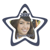 Navy Graduation or Sweet Sixteen Photo Stickers