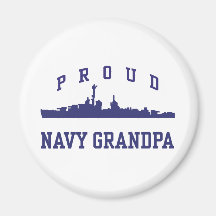 Navy Grandpa Fridge Magnets
