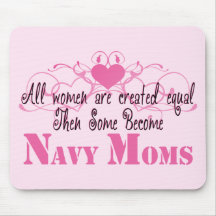 Navy Mom, Created Equal Mouse Pad