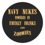 Navy Nukes Powered by Energy Drinks and Zoomies stickers