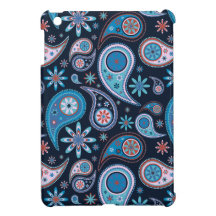 Navy Paisley iPad Mini Cover