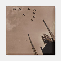 Navy Planes Fly Over Park Central Hotel WWII Refrigerator Magnet