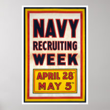 Navy recruiting week print