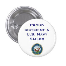 Navy sister pinback button