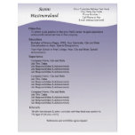 Navy Wave Custom Resume Template letterhead