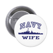 Navy Wife Button