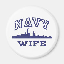 Navy Wife Refrigerator Magnet
