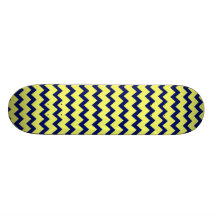 Navy Yellow Chevrons Skateboard