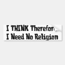 N'ayez pas besoin de religion adhésifs pour voiture
