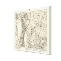 NE California and NW Nevada Stretched Canvas Print