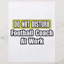 Ne dérangez pas… l'entraîneur de football américai prospectus