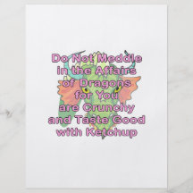 Ne pas mêler la tête rose de dragon tract personnalisé