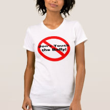 Ne touchez pas le T-shirt de maternité de grossess