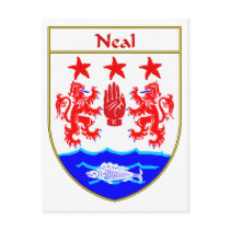 Neal Coat of Arms/Family Crest Post Card