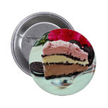 Neapolitan ice-cream pie pinback button